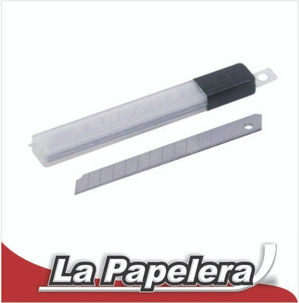 TRINCHETA REPUESTO  9MM TUBO X 10 HOJAS (1074)