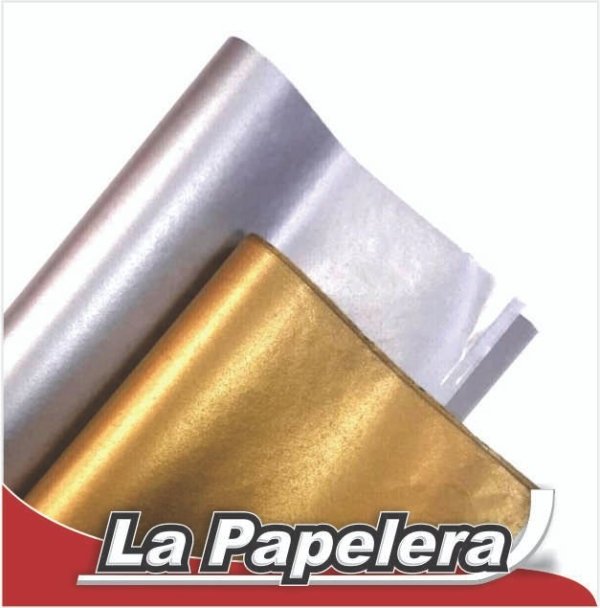 PAPEL SEDA 50X70 PLATA-ORO X HOJA (1529)