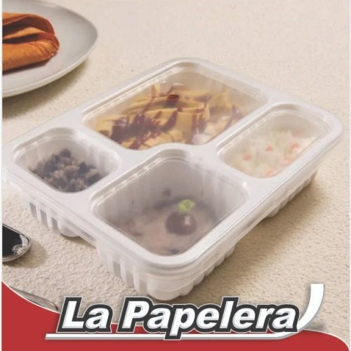 GVT BANDEJA PP 4 DIV. BLANCA G324 270X210X45 (2833)