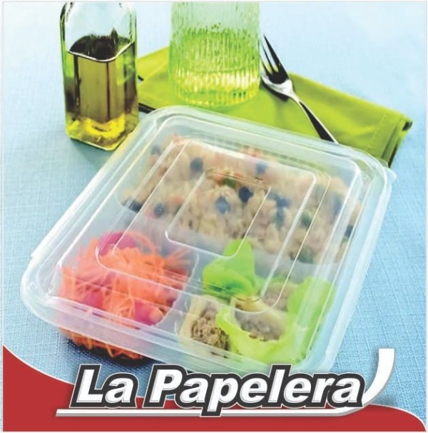 GVT BANDEJA PP 3 DIV. CRISTAL G323 195X162 (2904)