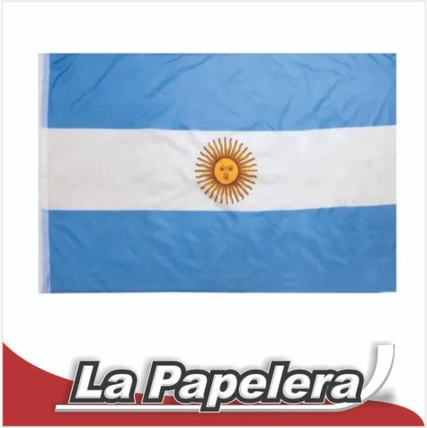BANDERA ARGENTINA 60X90 FLAMEO LINEA SIMPLE (3058)