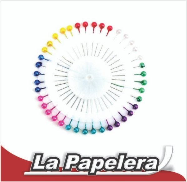 ALFILERES CABEZA PLASTICA DISCO X 40pcs (3298)