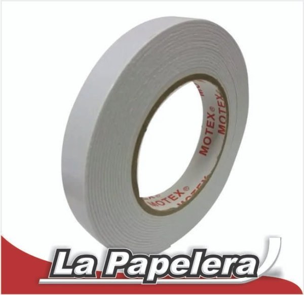 CINTA DOBLE FAZ EVA MOTEX 18MM X 5MTS (3775)