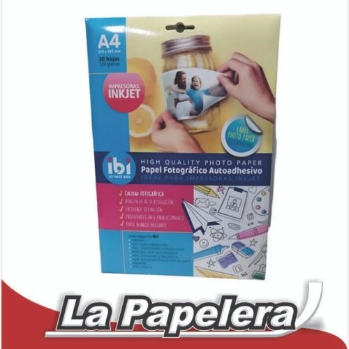 003777.jpg PAPEL FOTOGRAFICO IBI AUTOAD. A4 120gr X UNID (3777)