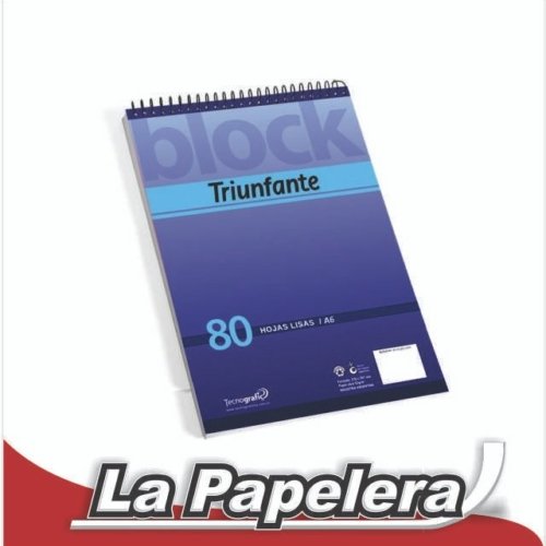 BORRADOR 80H. TRIUNFANTE A6 C/ESPIRAL LISO (4013)