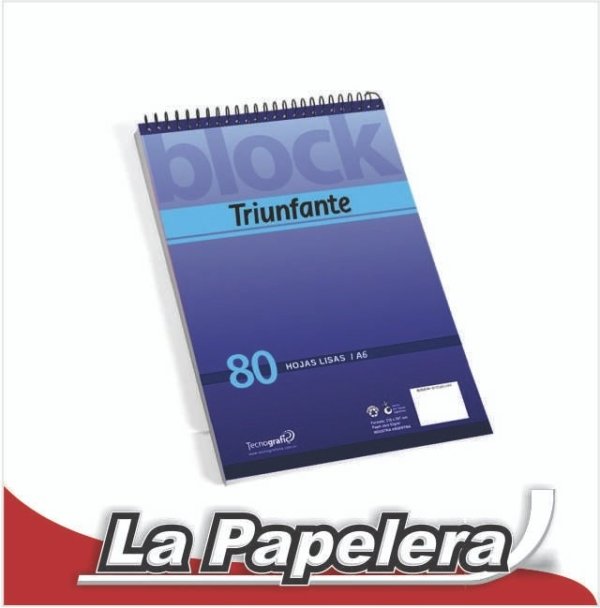 BORRADOR 80H. TRIUNFANTE A6 C/ESPIRAL LISO (4013)