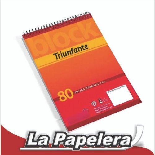 BORRADOR 80H. TRIUNFANTE A6 C/ESPIRAL RAYADO (4121)