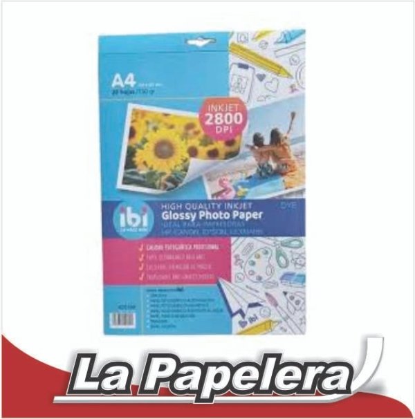 PAPEL FOTOGRAFICO IBI A4 180gr X UNID (4176)