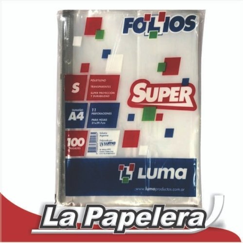 FOLIOS LUMA A4 X 100 U. SUPER (4194)