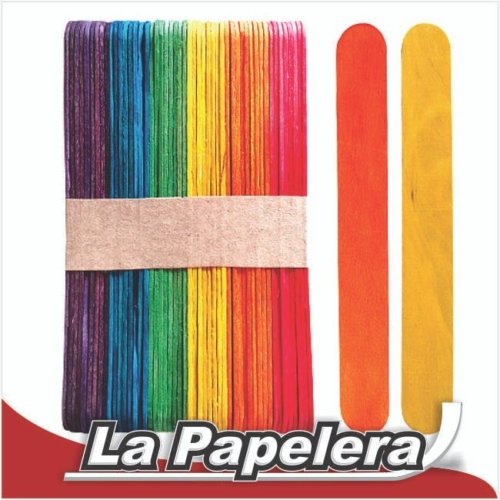 PALITOS P/HELADOS GIGANTE NATURAL X 30 15CM OLAMI (4785)