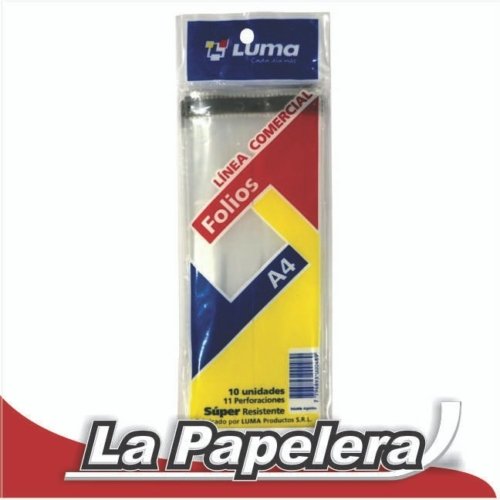 FOLIOS LUMA A4 X 10 U. SUPER (4893)