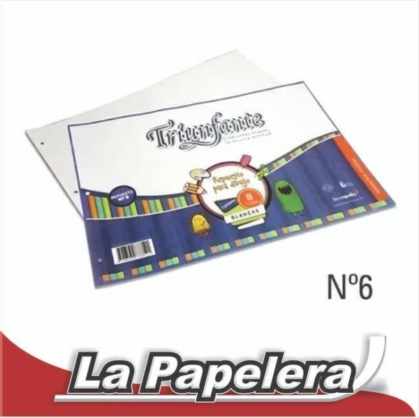 HOJA DE DIBUJO N°6 X 8 HOJAS TRIUNFANTE (CANSON) (4912)