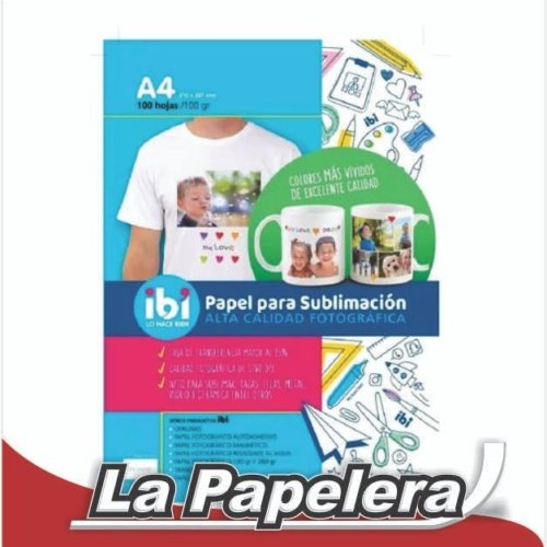 004927.jpg RESMA A4 P/SUBLIMAR 100GR X 10 HOJAS (4927)