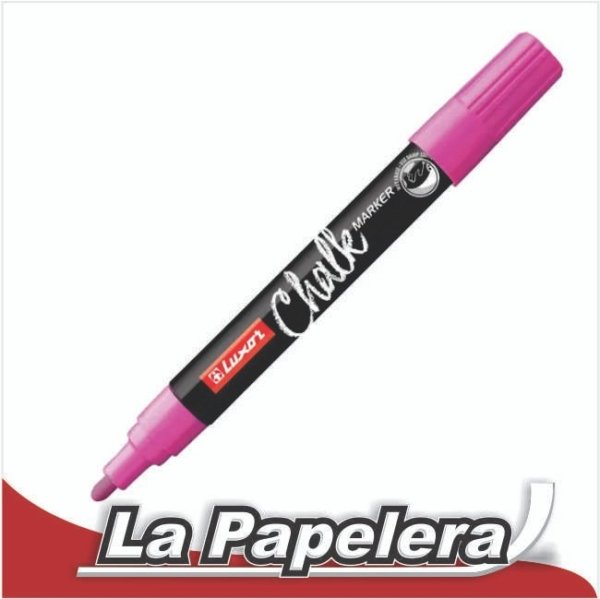 MARCADOR LUXOR TIZA LIQUIDA ROSA FLUO (5012)