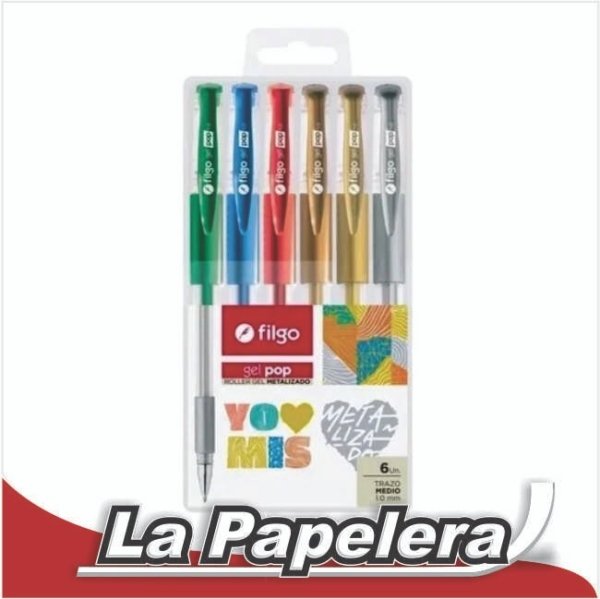 LAPICERA FILGO ROLLER GEL POP METALIZADO VERDE (5018)