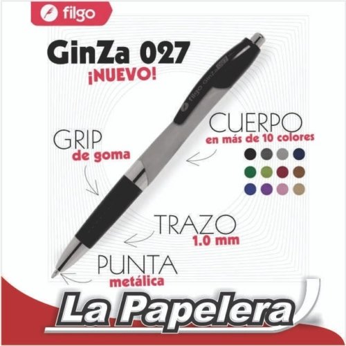 005019.jpg LAPICERA FILGO GINZA 027 NEGRO (5019)