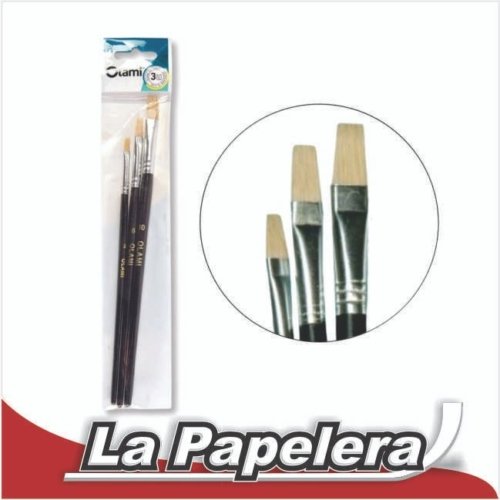 005026.jpg KIT PINCELES X 3 U. OLAMI CERDA CHATO (5026)
