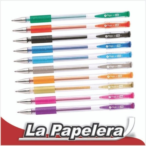 LAPICERA FILGO ROLLER GEL POP GLITER CELESTE (5095)