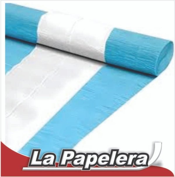 PAPEL CREPE 50x200cm  BANDERA ARGENTINA (5137)