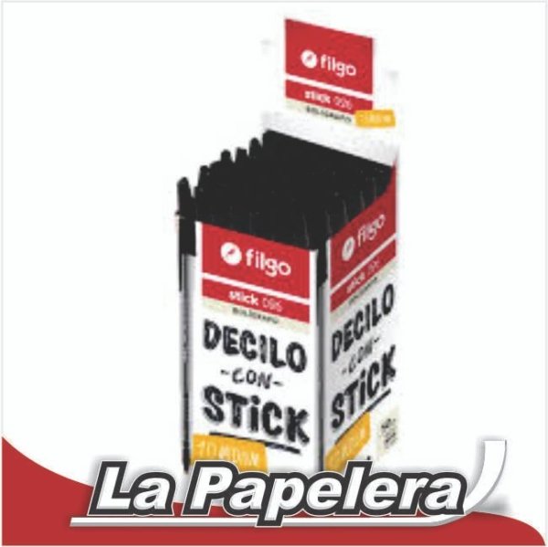 LAPICERA FILGO STICK TRAZO 1MM NEGRO (5142)