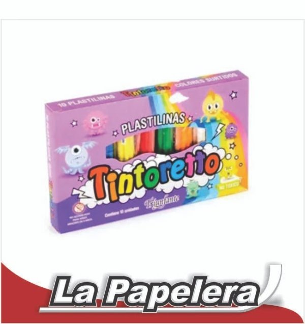 PLASTILINA 20GR CAJA X 6 COLORES TINTORETTO (5258)
