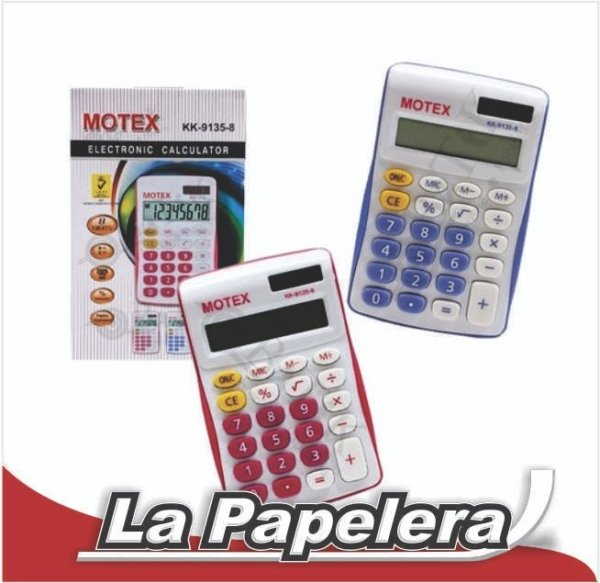 CALCULADORA MOTEX 8 DIGITOS KK-9135-8 ROSA (5296)
