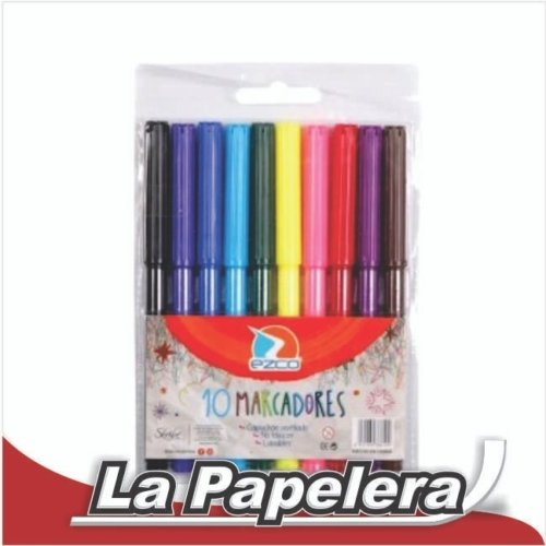 005330.jpg MARCADOR ESCOLAR EZCO X 10 UNID. ESTUCHE (5330)