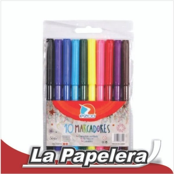 MARCADOR ESCOLAR EZCO X 10 UNID. ESTUCHE (5330)