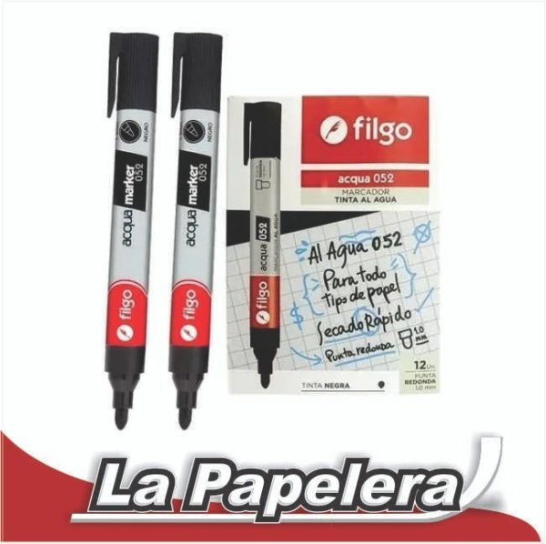 FIBRON AL AGUA PUNTA REDONDA NEGRO 052 FILGO (5336)