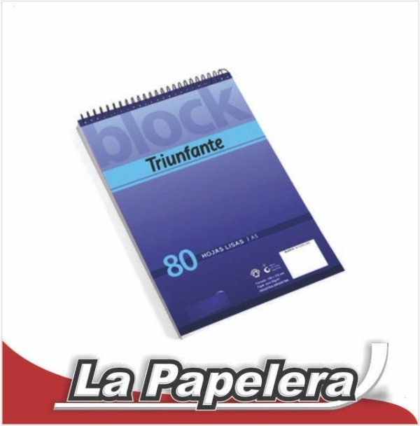 BORRADOR 80H. TRIUNFANTE A5 C/ESPIRAL LISO (5382)