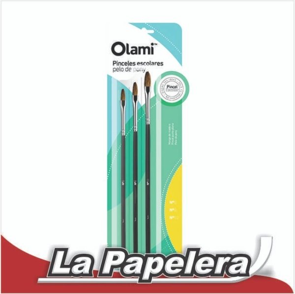 KIT PINCELES X 3 U. OLAMI PONY Nº 2/6/10 (5385)