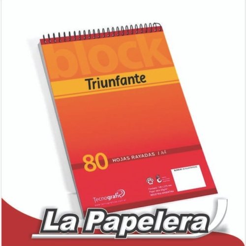 BORRADOR 80H. TRIUNFANTE A4 C/ESPIRAL RAYADO (5420)