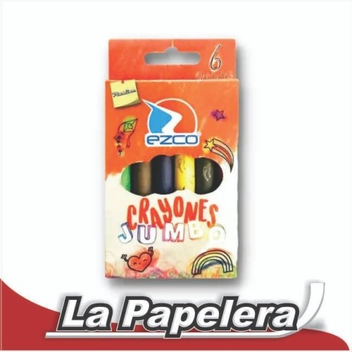 CRAYONES ESCOLARES JUMBO EZCO X 6 (5552)