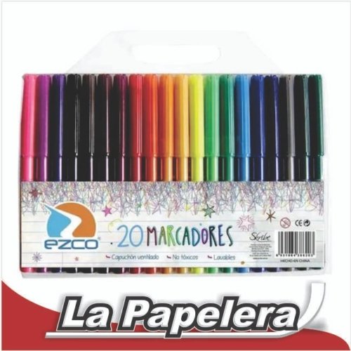 005561.jpg MARCADOR ESCOLAR EZCO X 20 UNID. ESUCHE (5561)