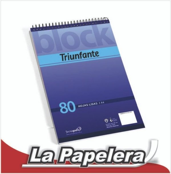 BORRADOR 80H. TRIUNFANTE A4 C/ESPIRAL LISO (5569)