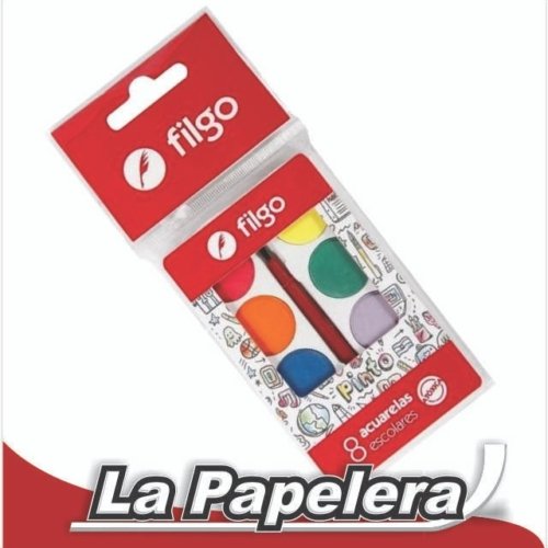 ACUARELA FILGO ESTUCHE X 8 C/MEZCLADOR (5589)