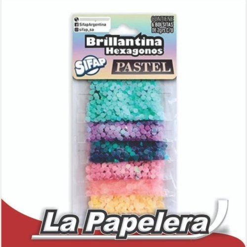 BRILLANTINA EN BLISTER 3.5gr COLORES PASTEL (5789)