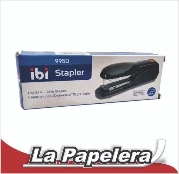 ABROCHADORA IBI DE MESA PLANA 24/6 26/6 20 HOJAS (GW50) (5808)