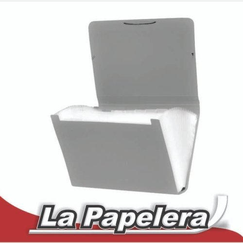CARPETA CON FUELLE A-4 12 SEPARACIONES GRIS IBI (5810)