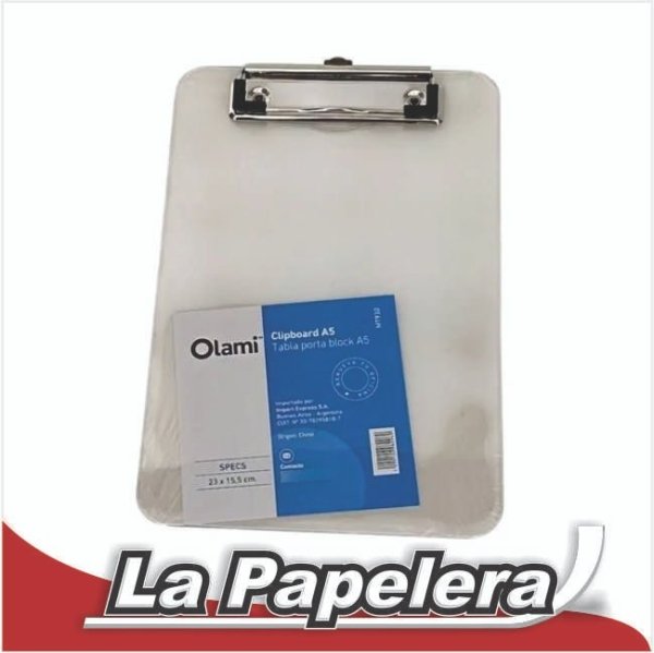 PORTABLOCK A5 PLASTICA 23X15.5CM OLAMI (5898)