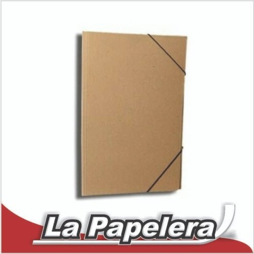 CARPETA CARTULINA A4 3 SOLAPAS CON ELASTICO KRAFT (5907)