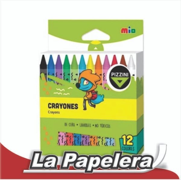 CRAYONES ESCOLARES MIO PIZZINI X 12 (5993)