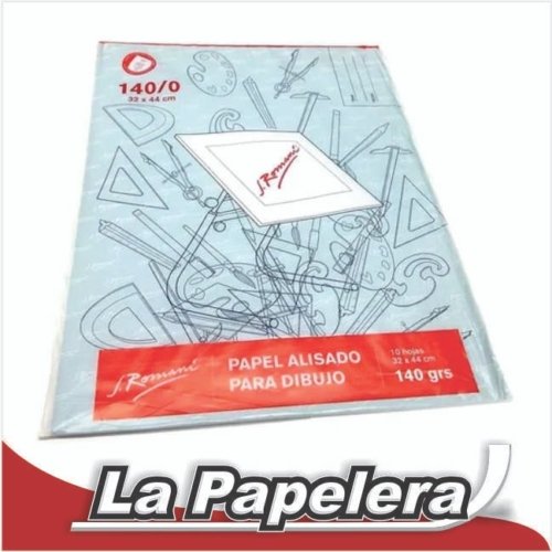 006047.jpg PAPEL ROMANI DIBUJO TECNICO 32X44CM 150GRS 10 UNIDADES (6047)
