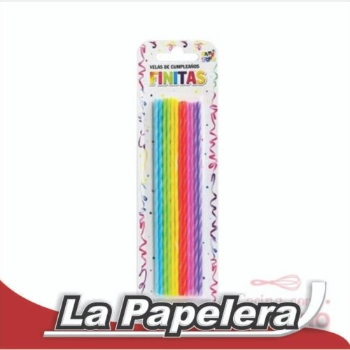 VELA FINITA COLOR SURTIDO 10CM X UNIDAD (6056)