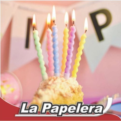 VELA CUMPLEAÑOS TORNEADA 12CM LILA X 1 (6060)