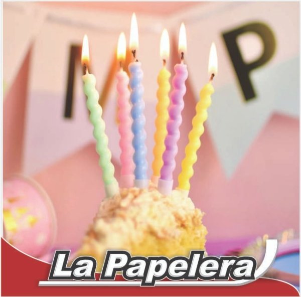 VELA CUMPLEAÑOS TORNEADA 12CM LILA X 1 (6060)