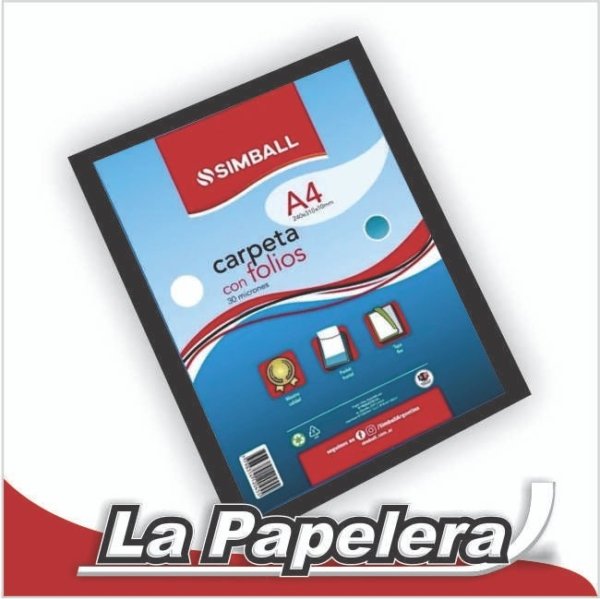 CARPETA A4 CON 40 FOLIOS CLEAR BOOK NEGRO (6129)