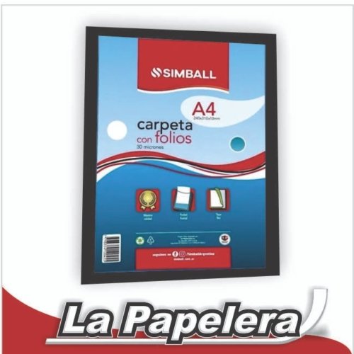 CARPETA A4 CON 10 FOLIOS THE PEL NEGRO (6390)