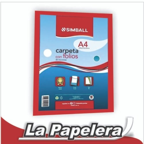 CARPETA A4 CON 10 FOLIOS THE PEL ROJO (6391)