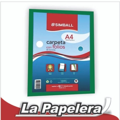 CARPETA A4 CON 10 FOLIOS THE PEL VERDE (6392)